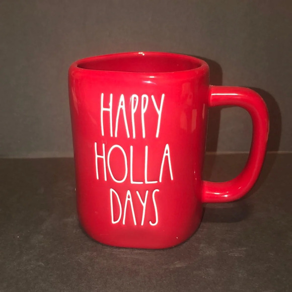 Classic Rae Dunn Artisan Collection by Magenta “Happy Holla Days” Mug - Picture 1 of 6